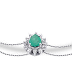 0,53 Carat Diamond Emerald Bracelet