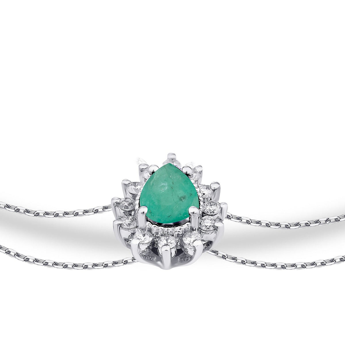 0,53 Carat Diamond Emerald Bracelet