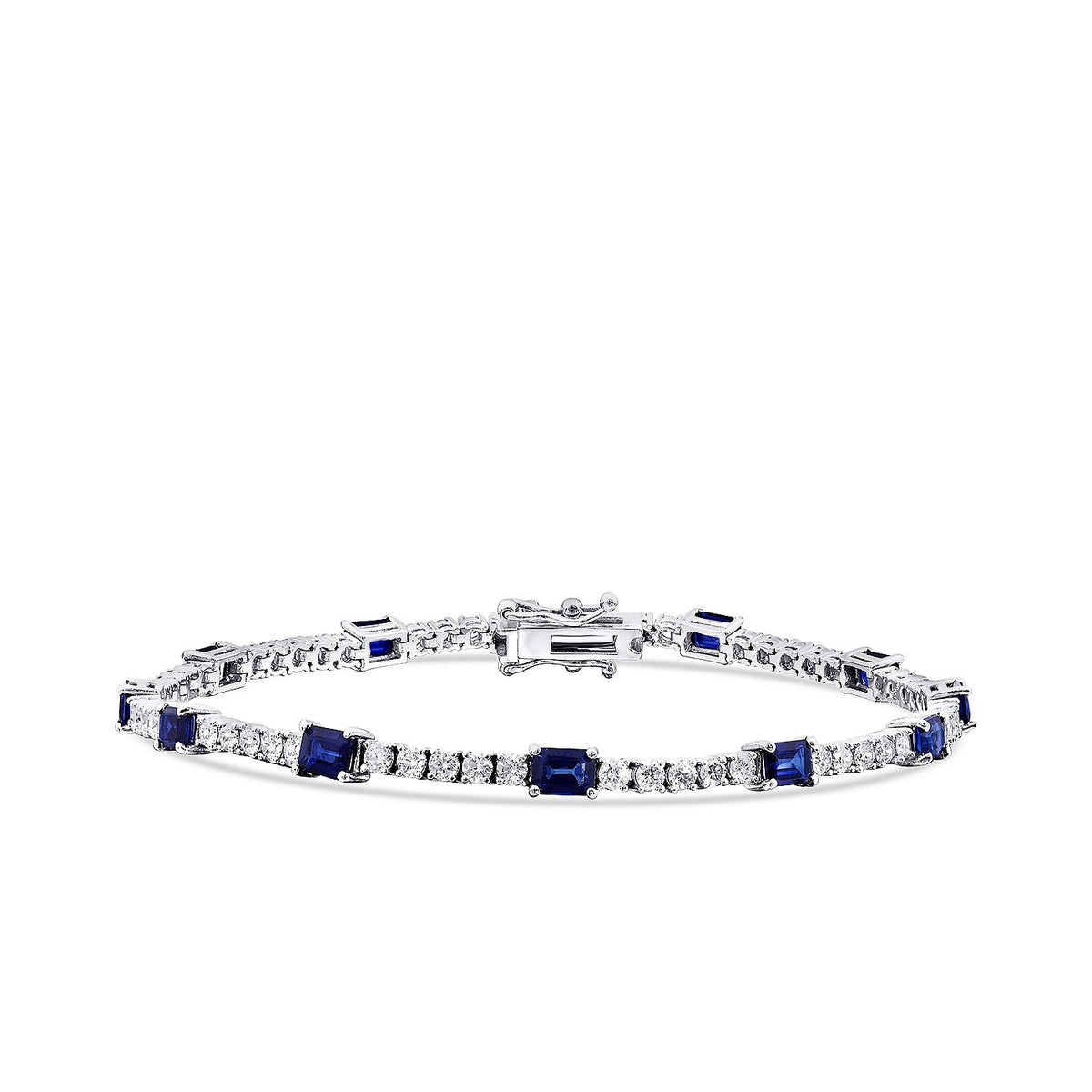 4,53 Carat Diamond Sapphire Bracelet