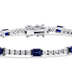 4,53 Carat Diamond Sapphire Bracelet