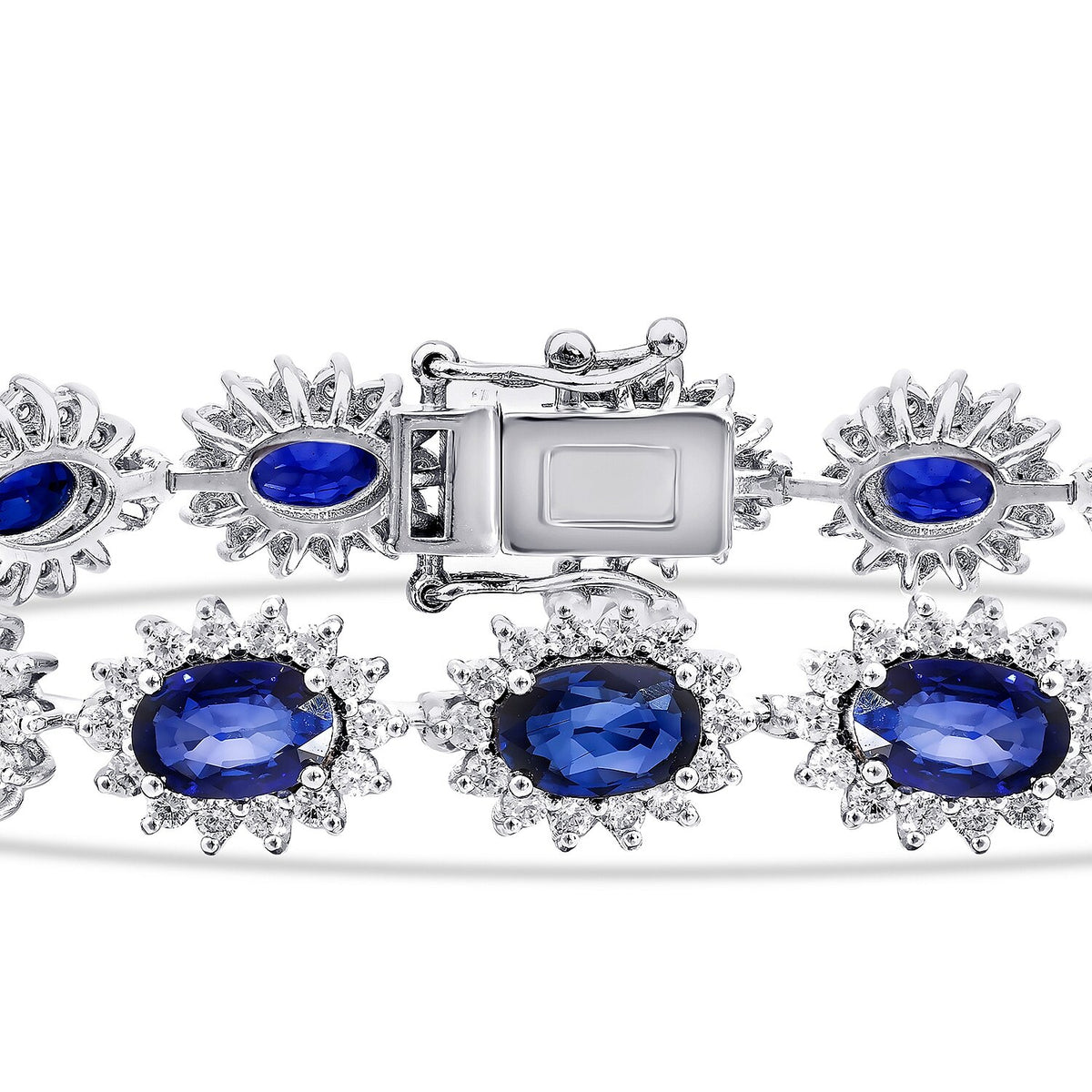 10,01 Carat Diamond Sapphire Bracelet