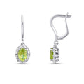 2,08 Carat Diamond Colored Stone Earrings