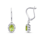 2,08 Carat Diamond Colored Stone Earrings