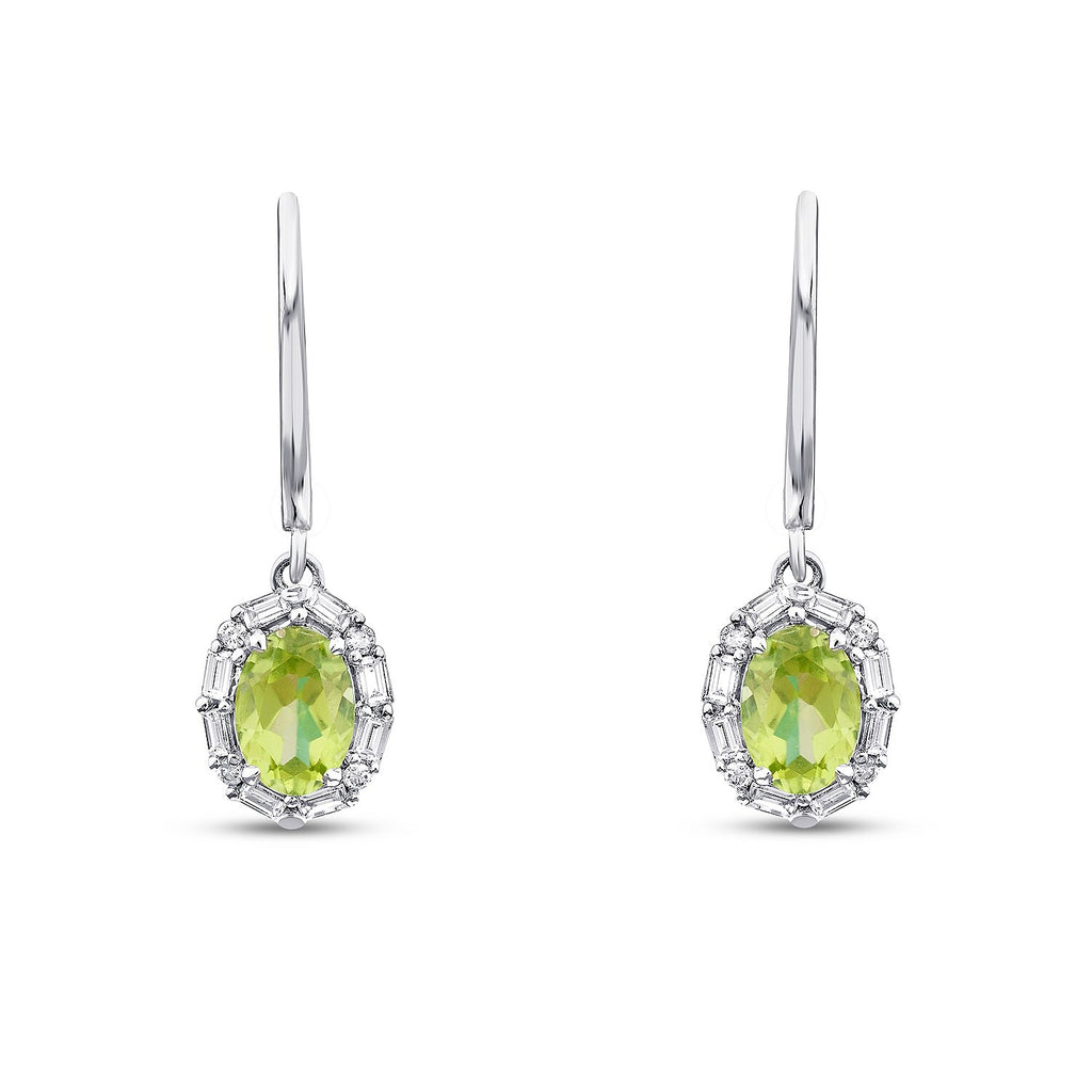 2,08 Carat Diamond Colored Stone Earrings