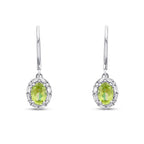 2,08 Carat Diamond Colored Stone Earrings