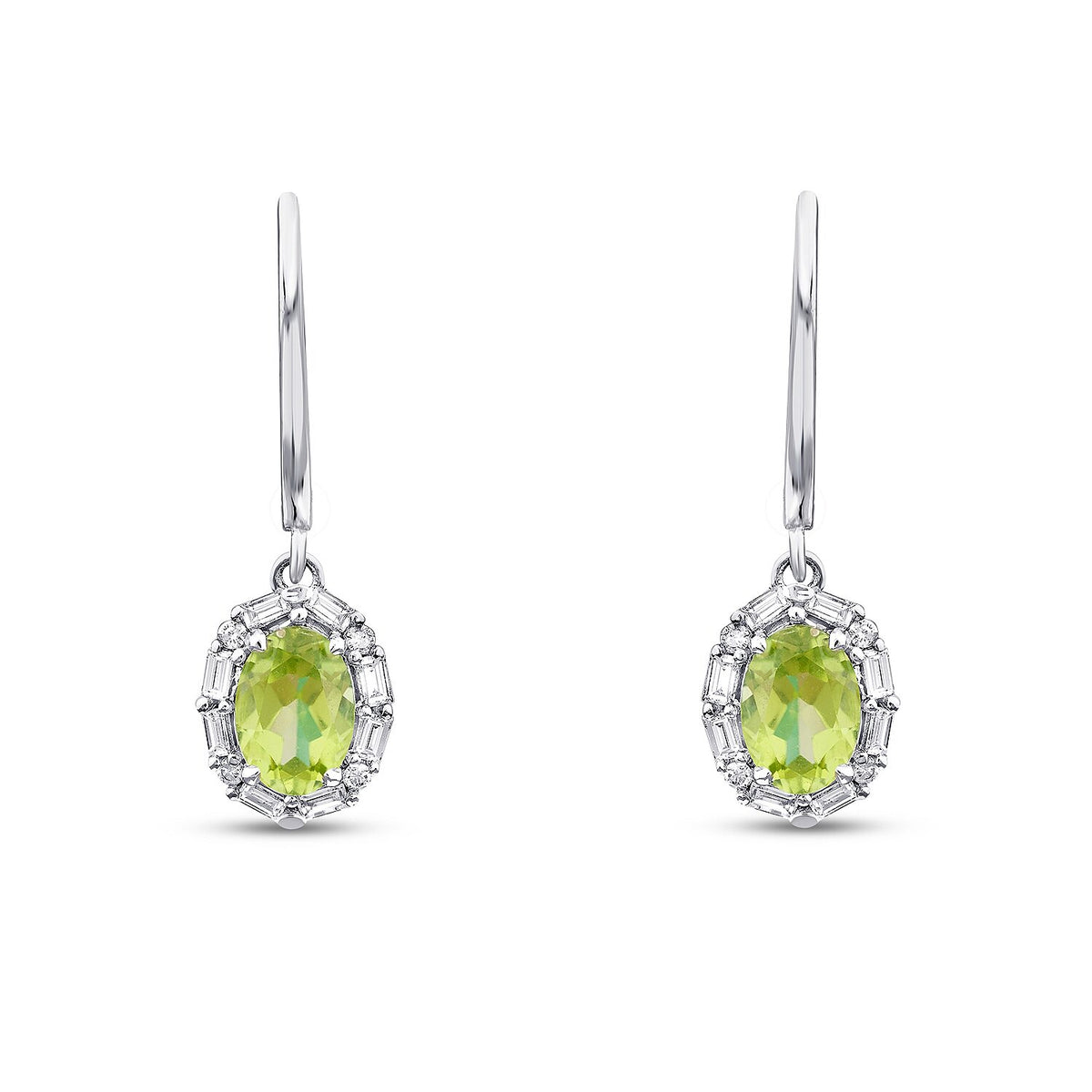 2,08 Carat Diamond Colored Stone Earrings