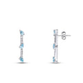 0,51 Carat Diamond Blue Topaz Earrings