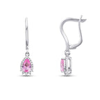 1,03 Carat Diamond Pink Sapphire Earrings