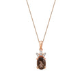 0,74 Carat Diamond Colored Stone Necklace