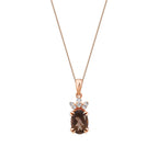0,74 Carat Diamond Colored Stone Necklace