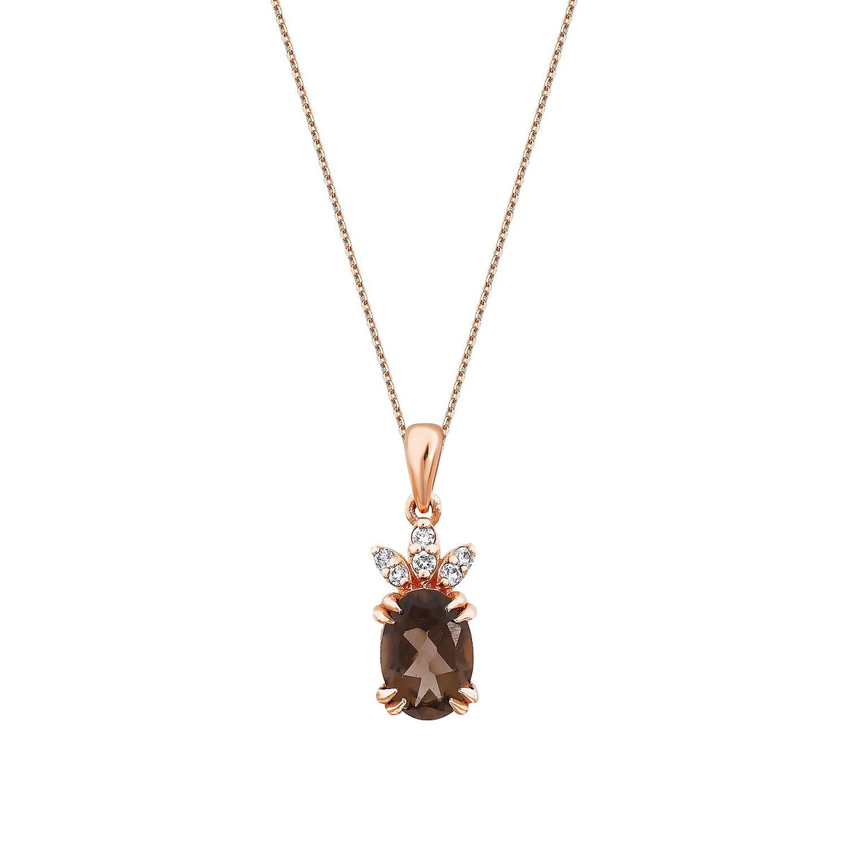 0,74 Carat Diamond Colored Stone Necklace