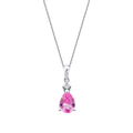 0,80 Carat Diamond Pink Sapphire Necklace