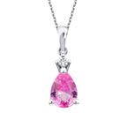 0,80 Carat Diamond Pink Sapphire Necklace