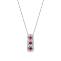 0,33 Carat Diamond Ruby Necklace