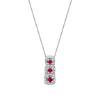 0,33 Carat Diamond Ruby Necklace