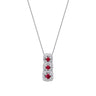 0,33 Carat Diamond Ruby Necklace