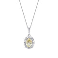 0,84 Carat Diamond Colored Stone Necklace
