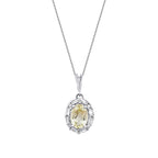 0,84 Carat Diamond Colored Stone Necklace