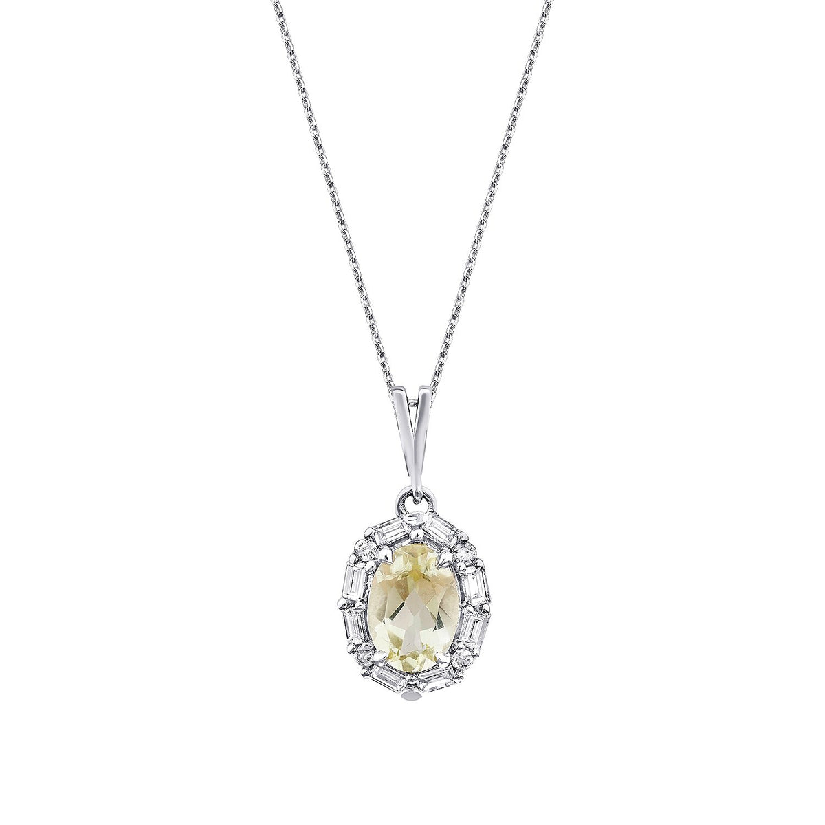 0,84 Carat Diamond Colored Stone Necklace