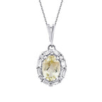 0,84 Carat Diamond Colored Stone Necklace