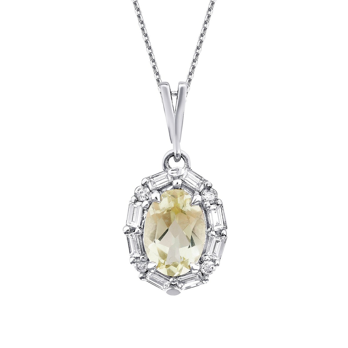 0,84 Carat Diamond Colored Stone Necklace