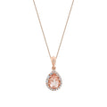 0,72 Carat Diamond Morganite Necklace