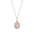 0,56 Carat Diamond Morganite Necklace