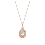 0,56 Carat Diamond Morganite Necklace