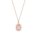 0,60 Carat Diamond Morganite Necklace