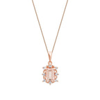 0,60 Carat Diamond Morganite Necklace