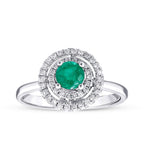 1,12 Carat Diamond Emerald Ring