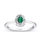 0,33 Carat Diamond Emerald Ring