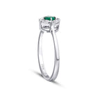 0,33 Carat Diamond Emerald Ring