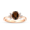 0,87 Carat Diamond Colored Stone Ring