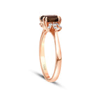 0,87 Carat Diamond Colored Stone Ring