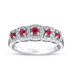 0,50 Carat Diamond Ruby Ring