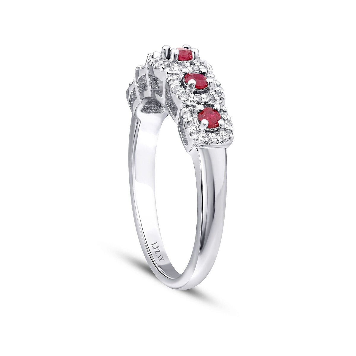 0,50 Carat Diamond Ruby Ring