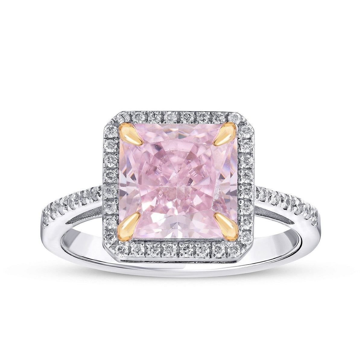 6,02 Carat Diamond Colored Stone Ring