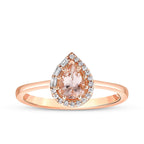 0,71 Carat Diamond Morganite Ring