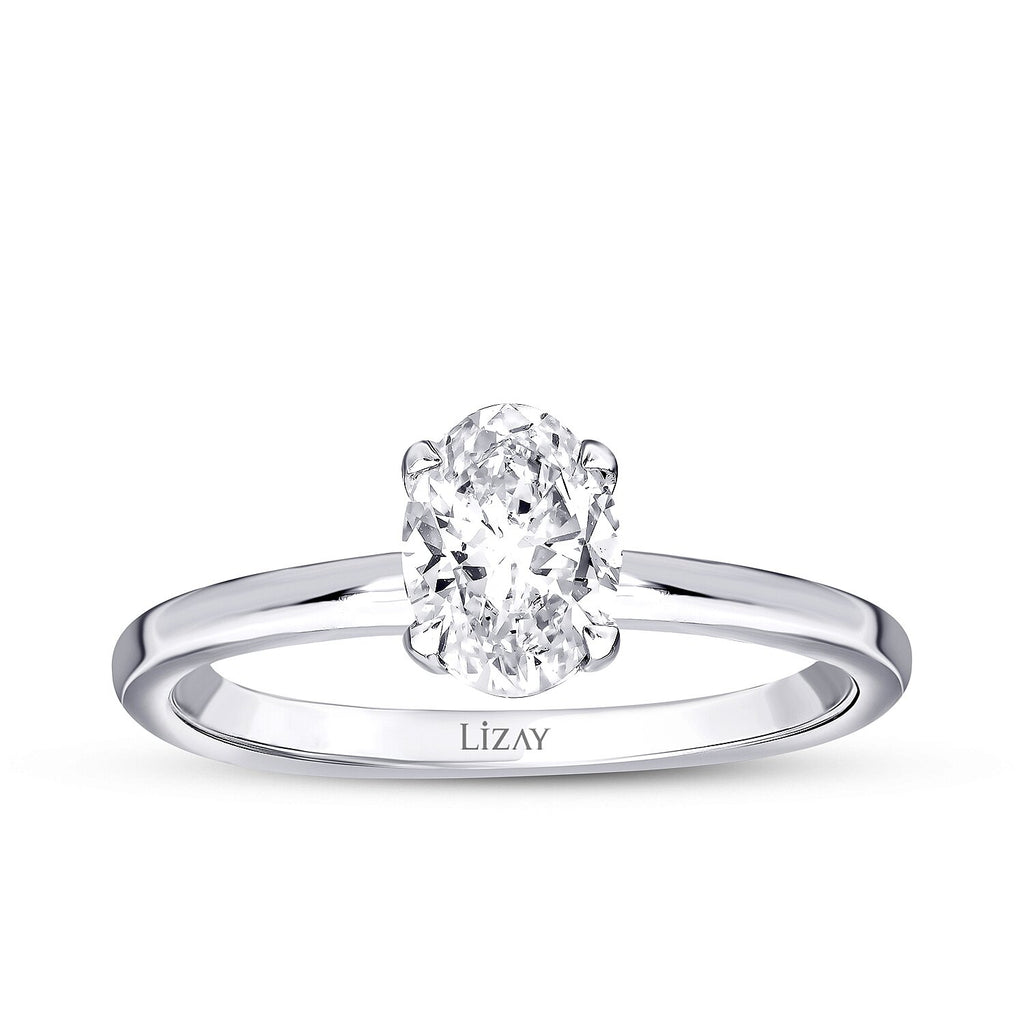 0,40 Carat Diamond Oval Solitaire Engagement Ring
