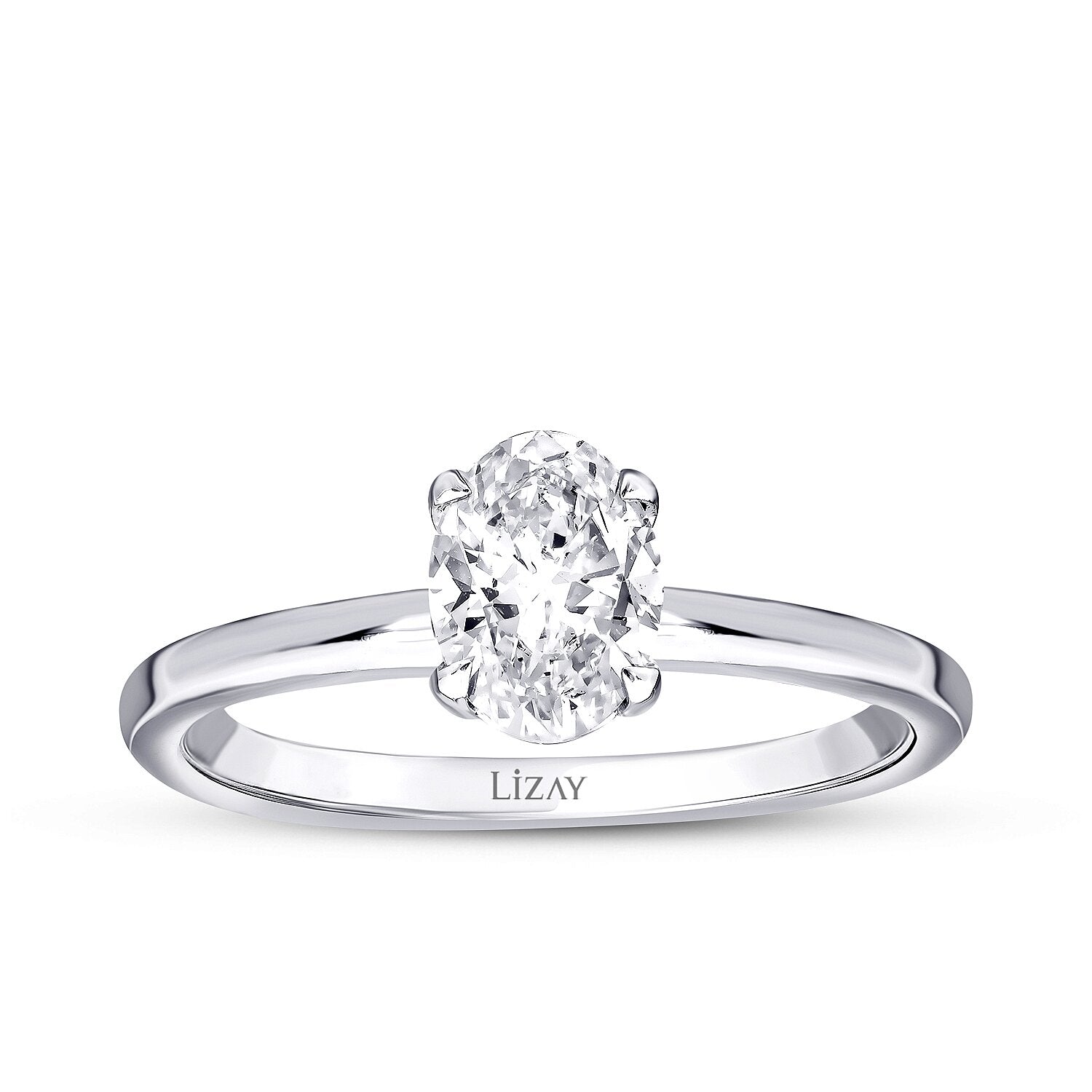 0,40 Carat Diamond Oval Solitaire Engagement Ring