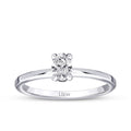 0,30 Carat Diamond Oval Solitaire Engagement Ring