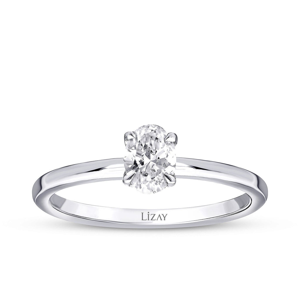 0,50 Carat Diamond Oval Solitaire Engagement Ring
