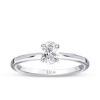 0,50 Carat Diamond Oval Solitaire Engagement Ring