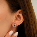 1,14 Carat Diamond Amethyst Earrings