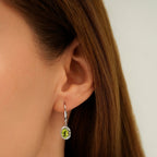 2,08 Carat Diamond Colored Stone Earrings