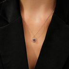 0,58 Carat Diamond Amethyst Necklace