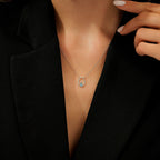 0,51 Carat Diamond Blue Topaz Necklace
