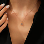 0,60 Carat Diamond Morganite Necklace
