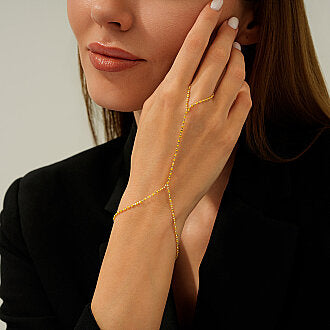 Gold Yellow Enamel Shahmeran Bracelet